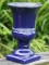 Vaso Taça Em Cerâmica Azul